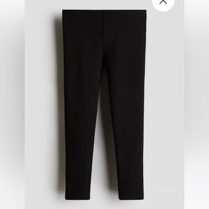 H&M Girls Extra Soft Black Leggings Size 8 Adjustable Waist Like New